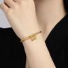 Elegant Gilded Brass Vietnamese Gold Women's Bracelet
