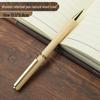 Wooden Metal Ballpoint & Bamboo Fountain Pen - Retro Colorblock, High-End Refill, Ideal for Business or Student Gifts