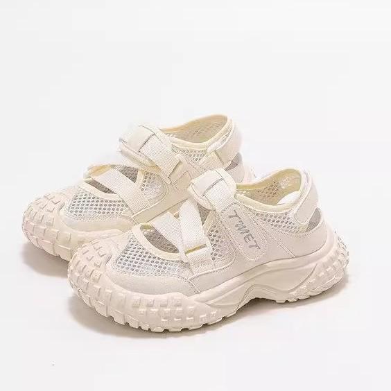 Girls Sports Sandals Summer 2025 New Children's Shoes Breathable Casual Net Shoes Girl Baby Bag Head Sandals Tide