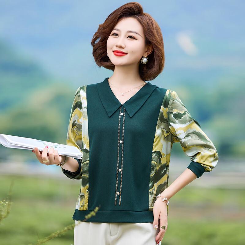 

Women s Lapel Long Sleeve Knitted Top 5XL