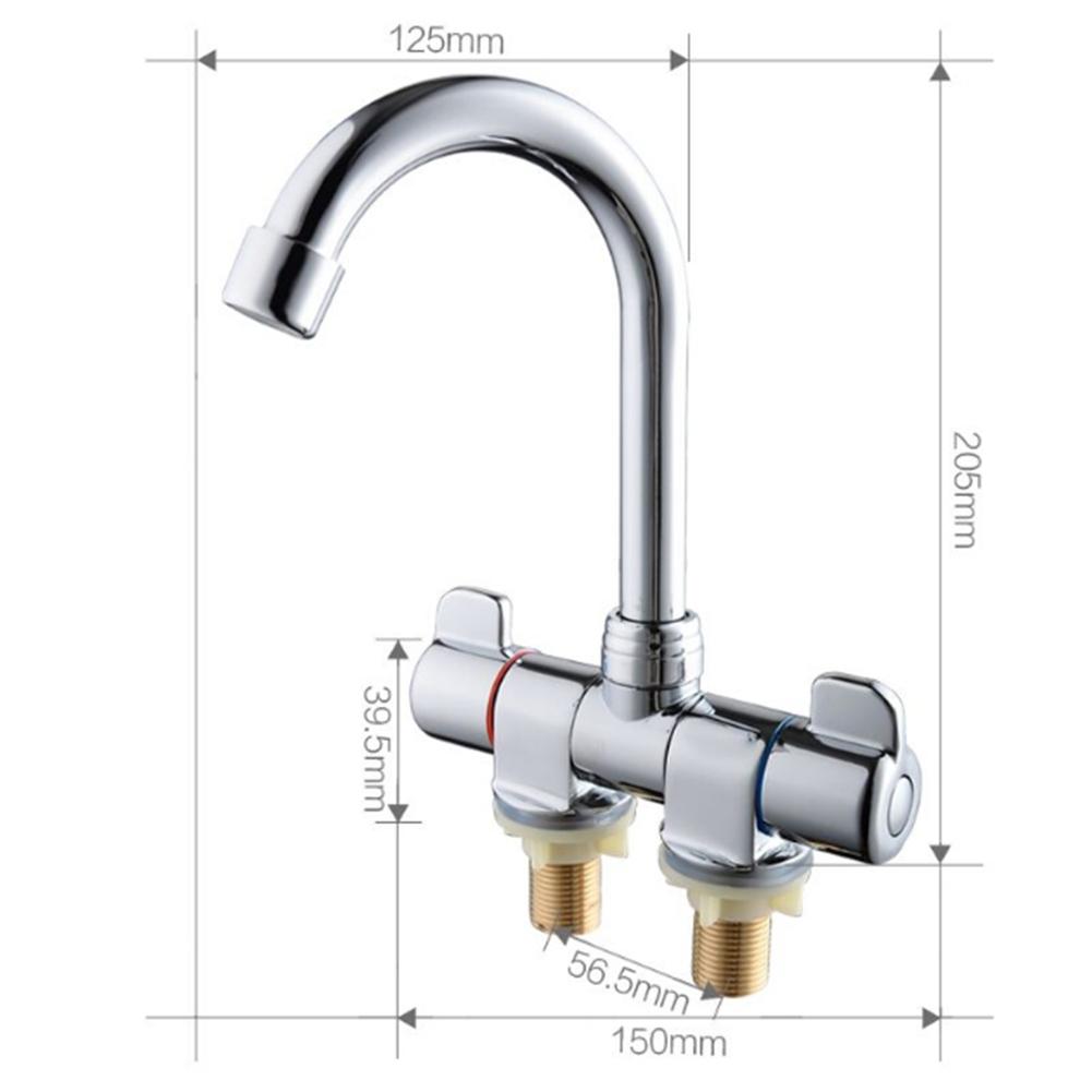 Chrome Sink Faucet 360 Rotating Faucet Long-lasting Brass Material Modern Kitchen Decor Robust Construction Faucet
