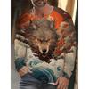 Fashion Men's Crew Neck Long Sleeve 3D Color Printing Summer Casual Long Sleeve Crew Neck T-Shirt