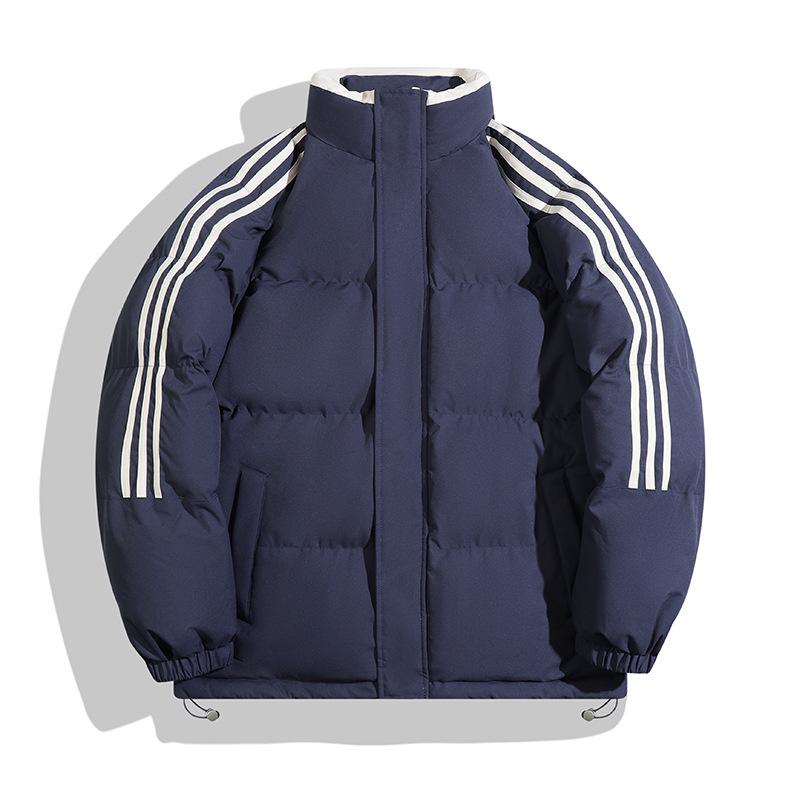 2024 Men's Trendy Windproof Cotton Jacket: Thick, Warm, Stand Collar Outerwear for Autumn/Winter