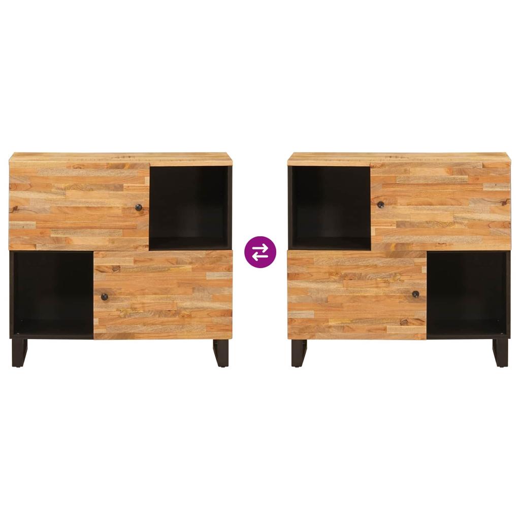 Sideboard Brown 80 x 33 x 75 cm Solid Mango Wood