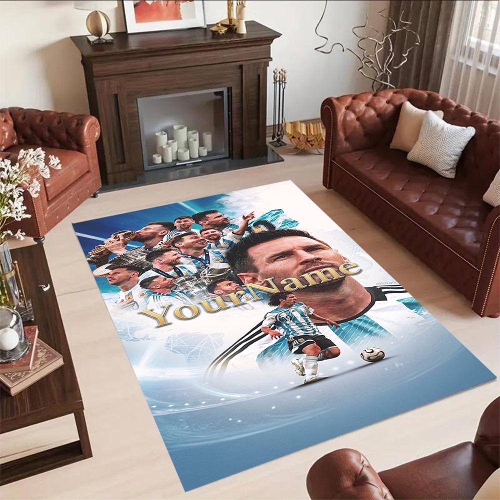Messi 256 Customize Text Carpet Perfect for Hallway Study room Foyer Bedrooms Anti-slip Rug Decorate Offices
