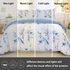 3pcs/set Leaf Floral Pattern Duvet Cover Set(1 Duvet Cover & 2 PillowcaseSoft And Skin-Friendly Duvet Cover Bedding Set