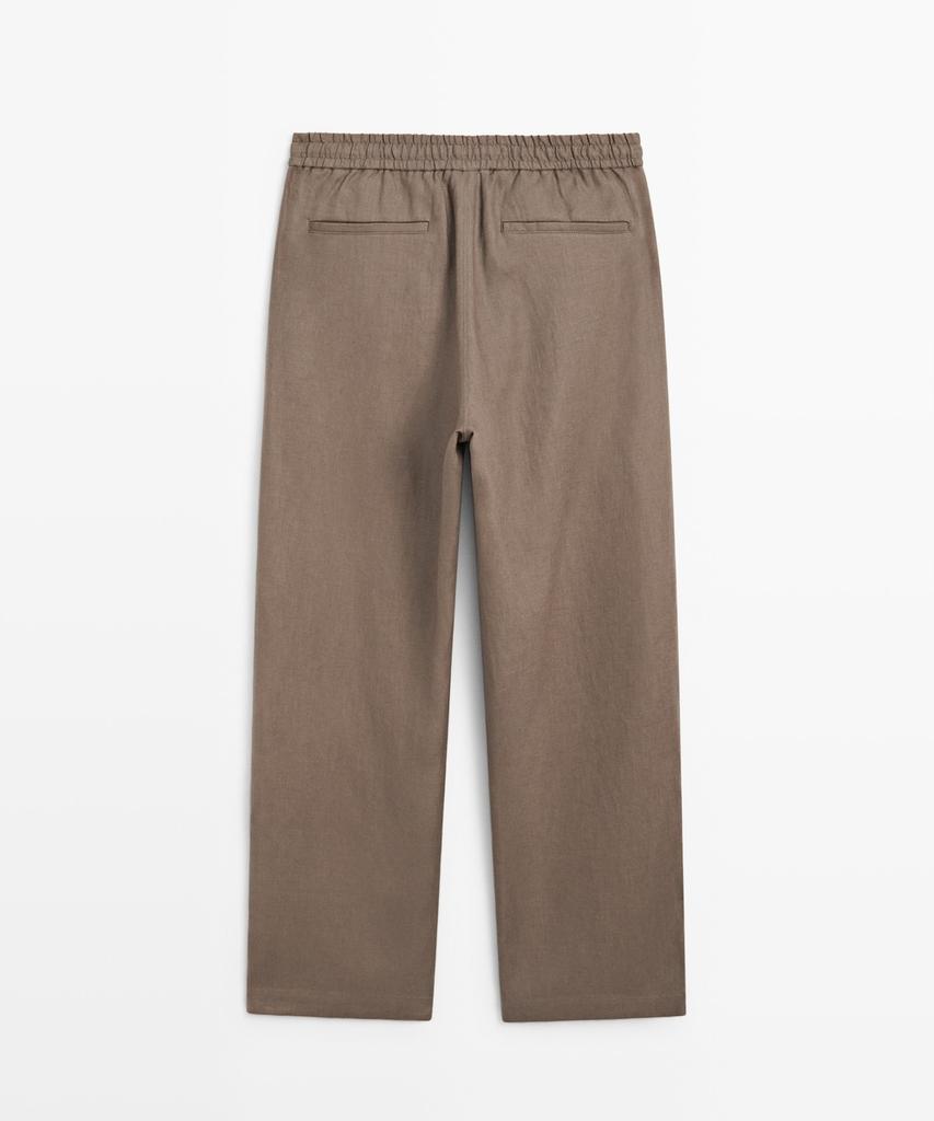 Masimodutti 100% Linen Relaxed Fit Pants