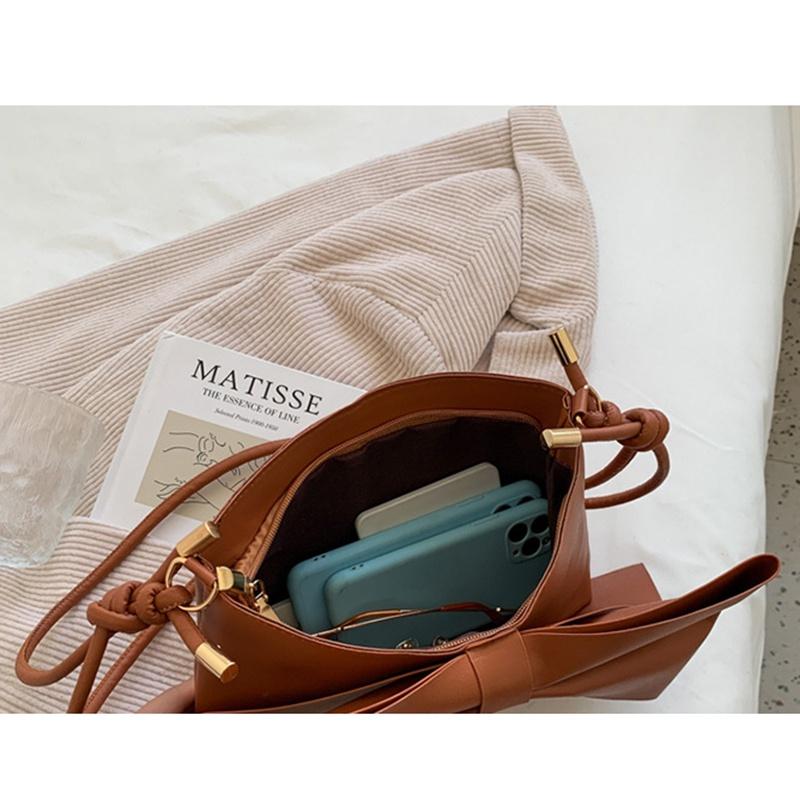 IELGY Fresh and Cute Bowknot Solid Color Casual Shoulder Bag