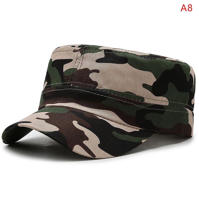 Camouflage Baseball Cap Hat Men Women Tactical Flat Cap Hat Outdoor Sports