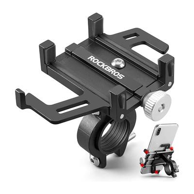 Aluminum Alloy Handlebar Bike Phone Holder Black