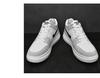 Men's & Women's Canvas Skate Shoes with Invisible Height Boost - White Cowhide Upper, Casual Spring Style