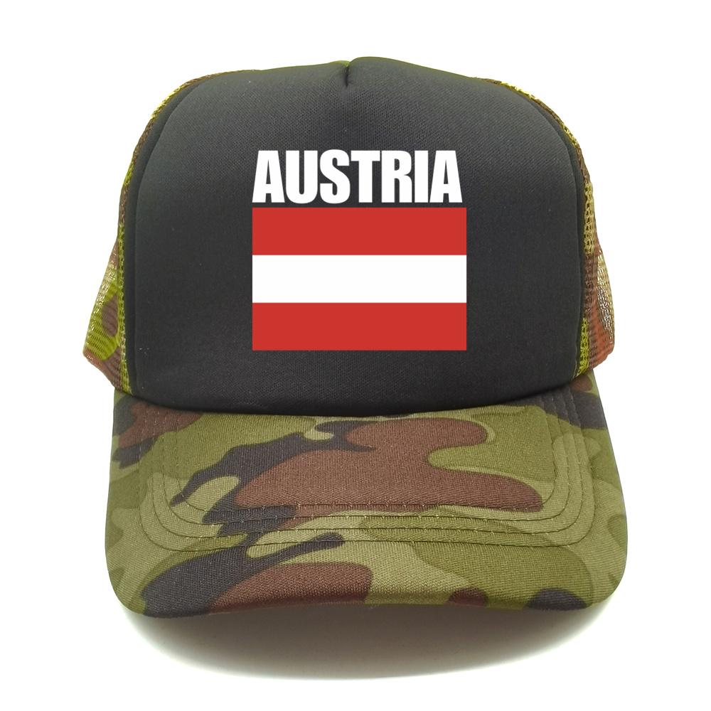 Cappellino da Baseball Bandiera Austriaca Fresco Estivo Unisex Rete Traspirante Cappello per Fan del Paese Cappellino Trucker Unisex Cappellini in Rete Traspirante per Esterno