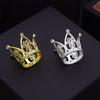Rhinestone Pearls Metal Crown for Boys Girls Baby Birthday Prom Mini Tiaras Hair Jewelry Cake Crowns Ornaments Party Accessories