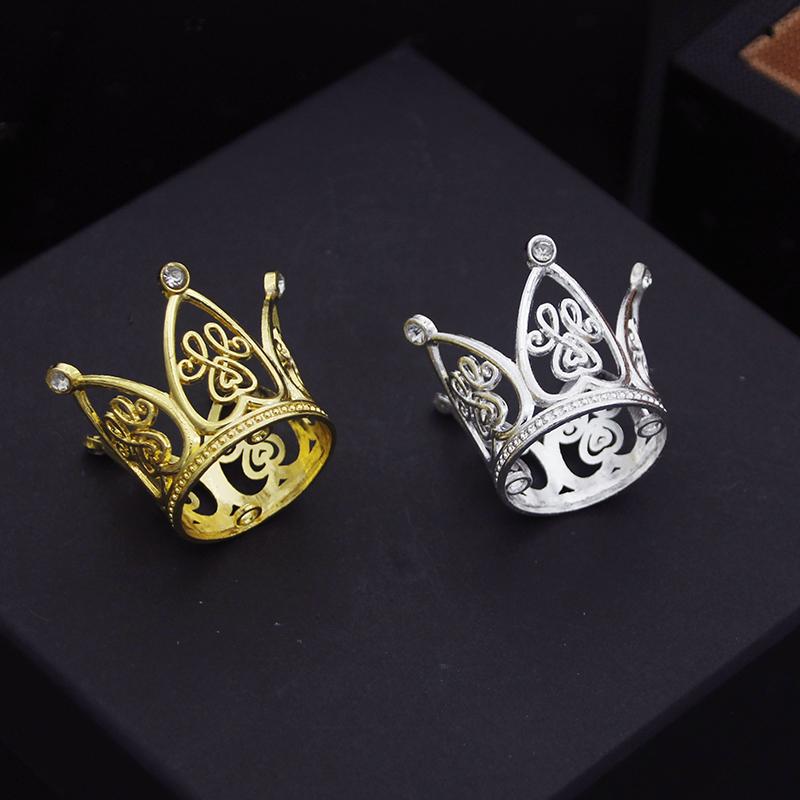 Rhinestone Pearls Metal Crown for Boys Girls Baby Birthday Prom Mini Tiaras Hair Jewelry Cake Crowns Ornaments Party Accessories