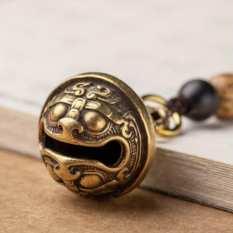 Retro Legierung Glocke Auto Schlüsselanhänger Anhänger, Gieriger Windspiel Handgefertigter Schlüsselring, Kreatives Kleines Geschenk Für Männer Und Frauen