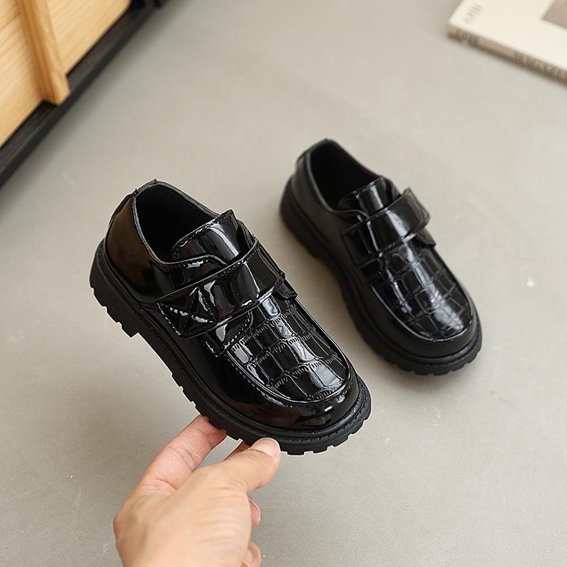 

Children Boys Leather Shoes New Retro Fashion Non-slip Round Toe Dress Shoe British Style Kids Performance Shoes Size 22-37 37