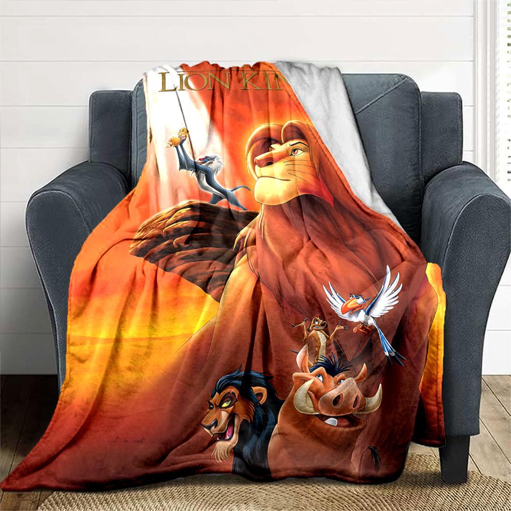 1pc Lion King Blanket Lightweight Flannel Throw for Sofa Bed Travel Camping Livingroom Office Couch Chair 1131KK