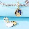 Original Copper Charms Pink Moon Cat Star Heart Love Zircon Beads Pendant Fit Diy Bracelet Necklace Women Jewelry Blue Gift