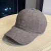 New Korean Style Small Plaid Woolen Baseball Hat for Women High Quality Deepened Large Head Circumference Sunshade Peaked Cap for Men Trendy