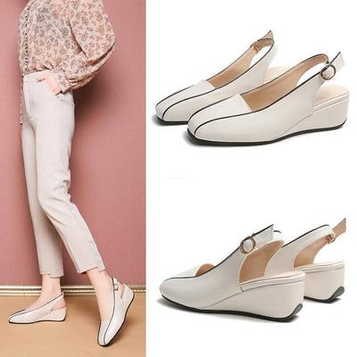 Women Shoes New High Quality Oxfords Slip On Sandals for Women Trendy Retro Slope Heel Casual Shoes Spring Autumn