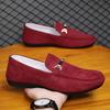 Suede Loafers Men Slip On Soft Moccasins Breathable Flats Driving Shoes Men Leather Casual Shoes Handmade