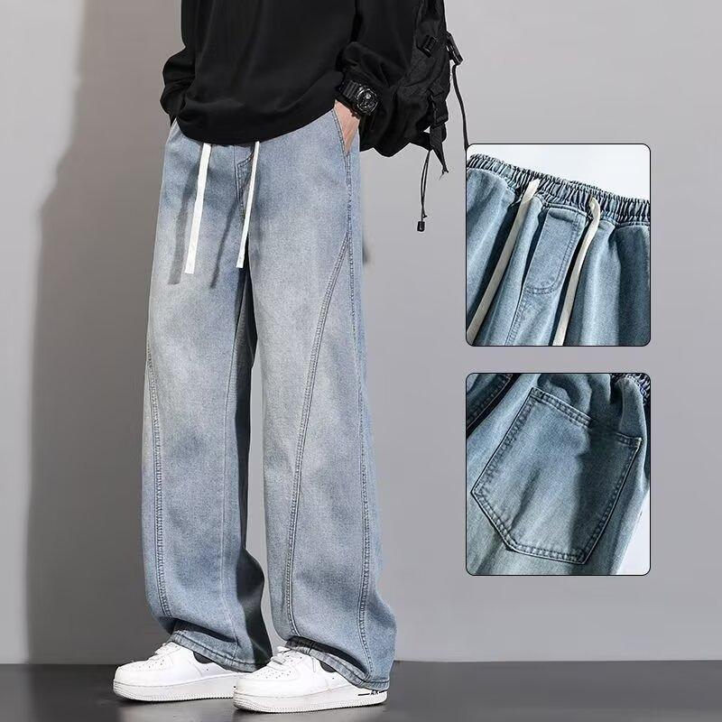 American High Street Retro Loose Straight Jeans Men's New Trendy Brand Wide-leg Casual Versatile Long Pants