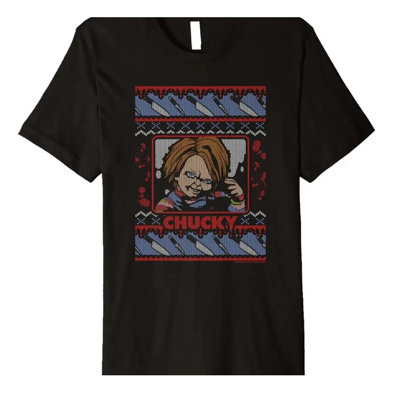 Camiseta Chucky Christmas Ugly Sweater Centered Pose Premium S разноцветный