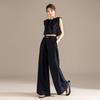 RAIN.CUN Women's Thin Ice Silk Wide-Leg Pants
