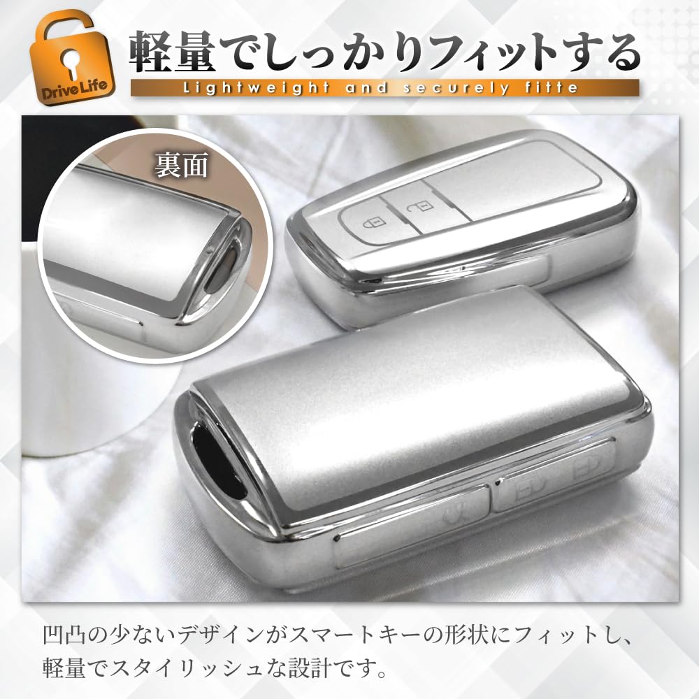 [shizukawill] DriveLife Smart Key Case Honda Key Case Key Chain Car Smart Key Type C, Black