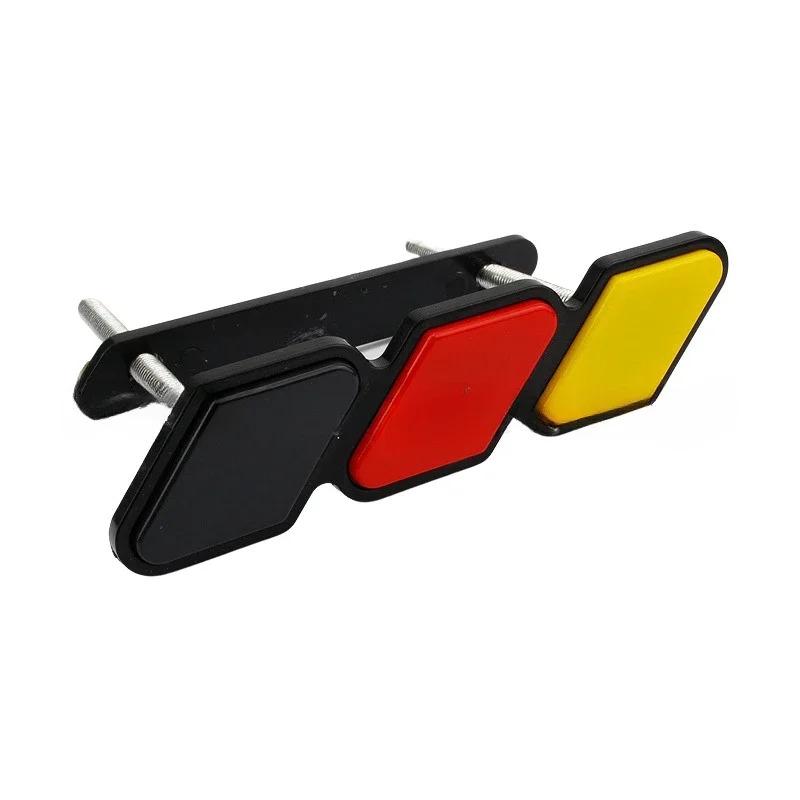 3 Colors Grille Badge Tri Colors Emblem For Toyota Tacoma Tundra 4Runner Highlande Rav4 CHR Strip Air Inlet Auto Car Accessories