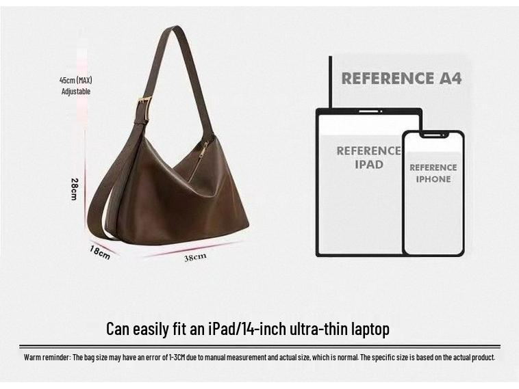 Women's High-End 2026 Soft Leather Tote Bag - Large Capacity, Crossbody & Shoulder Bag for School and Commuting