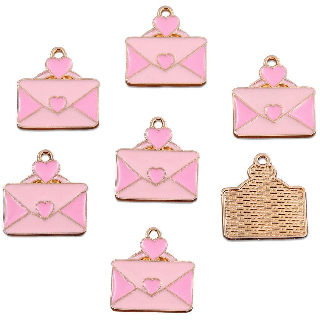 16 Styles KC Gold Drop Oil Fresh Flower Valentine's Day Pendant Charms - Premium and Creative Ornaments