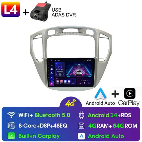 Fortress For Toyota Highlander 1 XU20 2001-2007 Multimedia Video Player Navigation Stereo 2 Din DVD Head Unit Android Car Radio