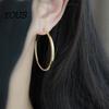 Orecchini a clip ipoallergenici, 1 paio di orecchini a cerchio a clip per donna, Orecchini a cerchio grandi, massicci, alla moda, senza buco, Spirale minimalista senza buco