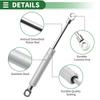 Motoforti Universal Lift Support Strut Gas Springs, 7 Inch/180mm, 35lb/160N/16kg, Metal Silver Tone, 2 Pieces