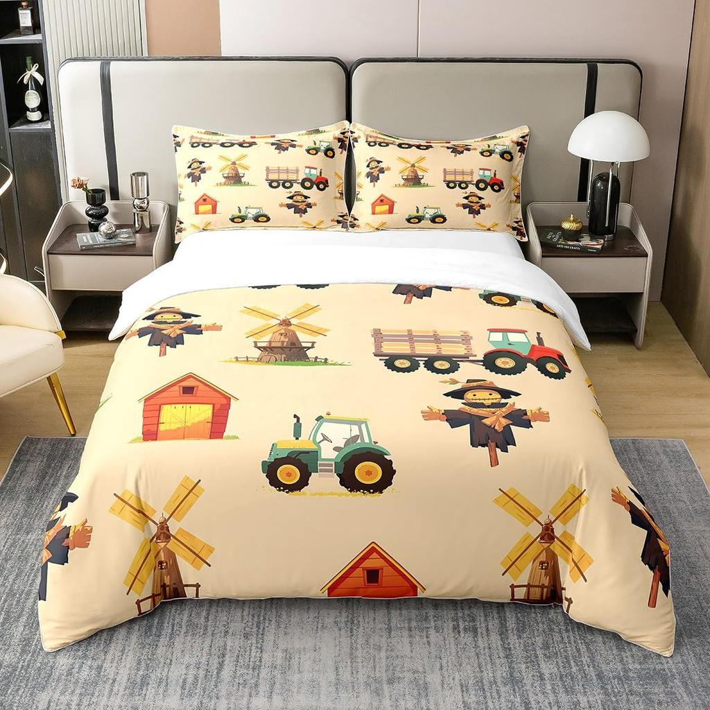 Windmill Duvet Cover Sets For Kids Teens Adults Lightweight Down Quilt Covers Bedroom Decor 2 Pillowcases 1 Duvet Cover No Quilt