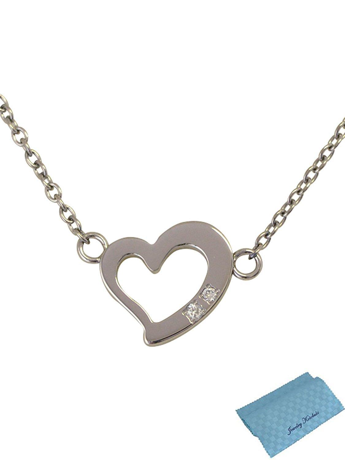 

phiten Fefe Titanium Ladies Necklace Phiten Heart Pendant 37 Diamond set and Kotobuki Jewelry polishing [Fefe] fe-fe Ladies [Set] 2-piece (necklace