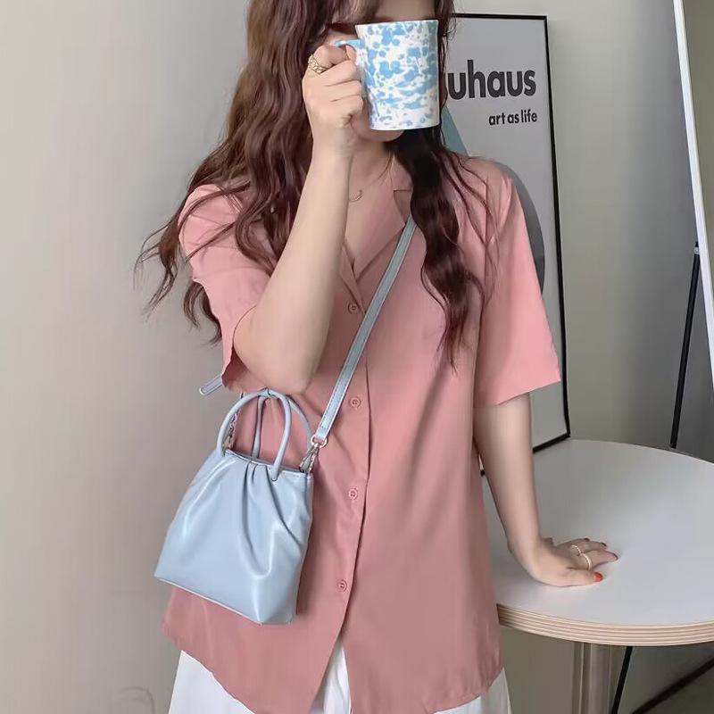 Square Pleated Versatile Small Bag, A Fashionable Hand-held Casual Single-shoulder Crossbody Bag for Women