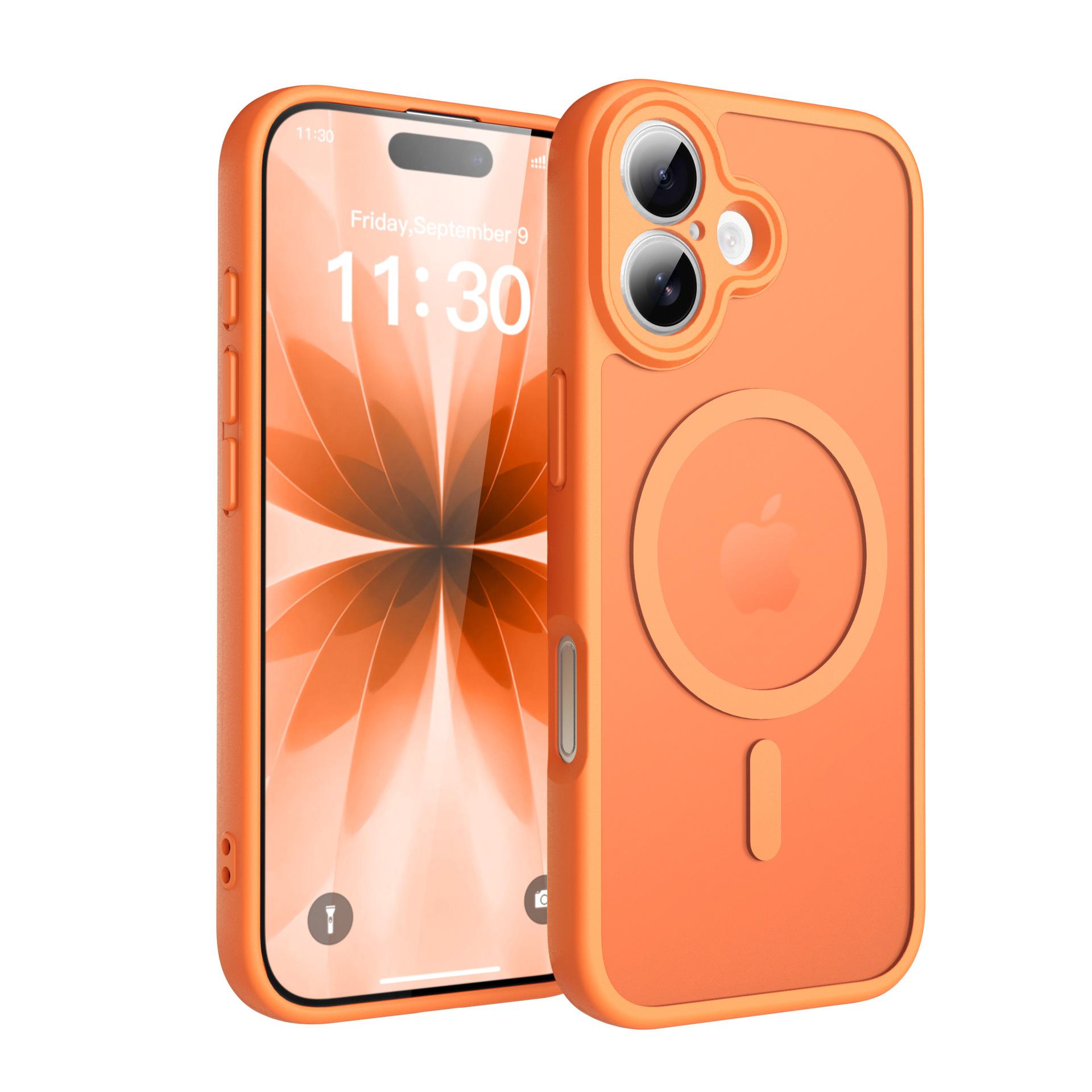 

For Apple 17promax Mobile Phone Case Magnetic Attraction for IPhone16e Fine Hole Lens All-inclusive Skin-feel 15 Protective Case For iPhone17pro max