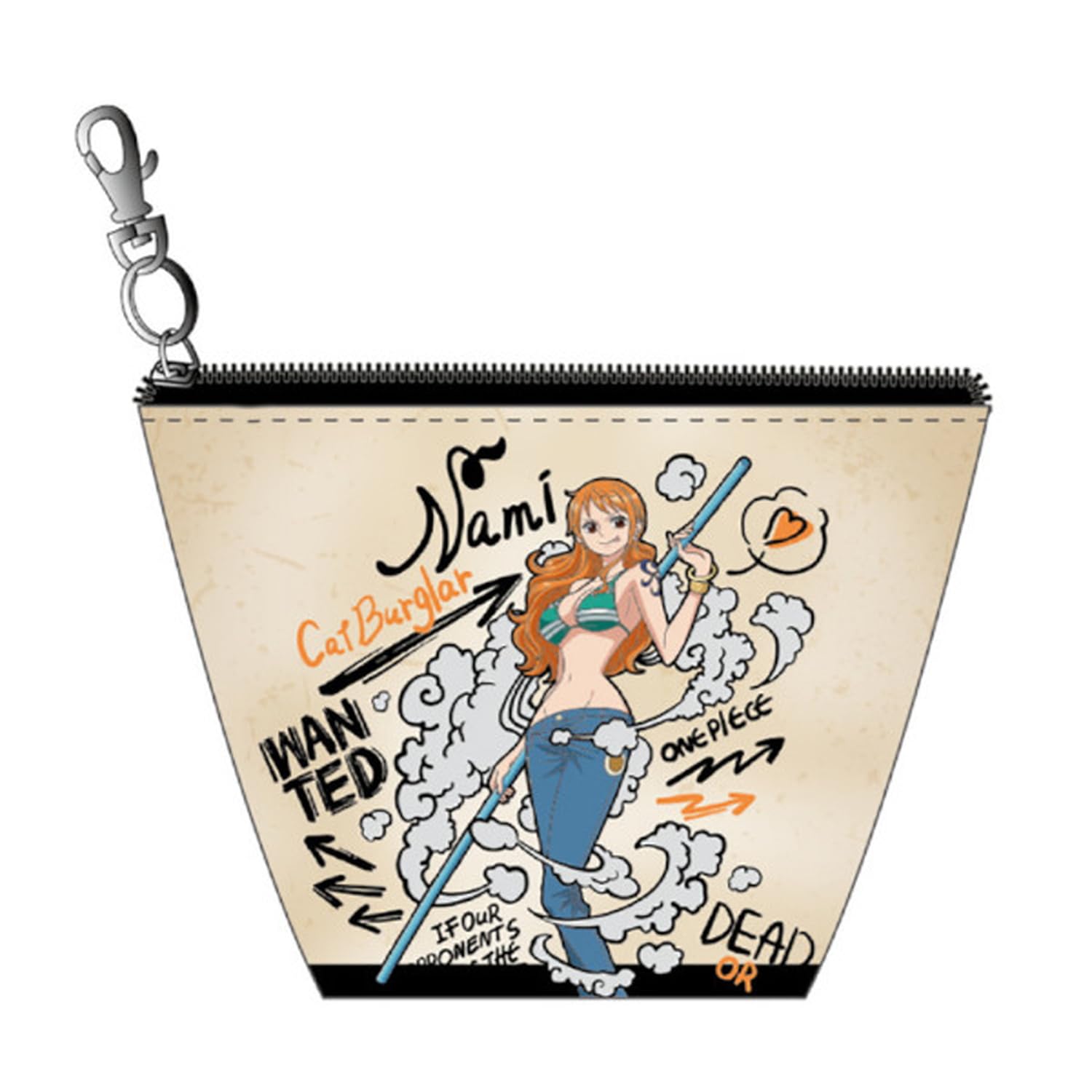 

K Company One Piece Mini Pouch Nami Sanji H8 x x Ship-shaped & OP-FNM-NS W11.5 D4.5cm