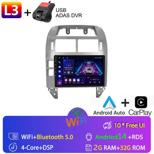 Fortress Pentru Volkswagen Polo Mk4 2001 - 2011 Radio Auto Android Player Multimedia Carplay Auto Stereo GPS Navi 2din DSP Unitate Principală