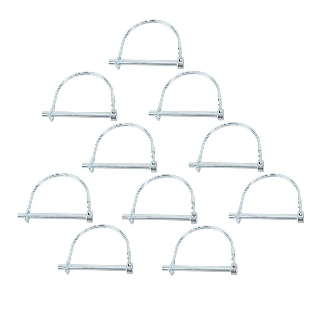 10Pcs Safety Coupler Pin with Anti Lost Chain 6 X 70mm Stainless Steel Shaft Locking Pin for ATV