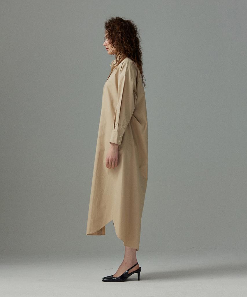 Meuameu [Essential] Maxi Pin Tuck Shirt Dress