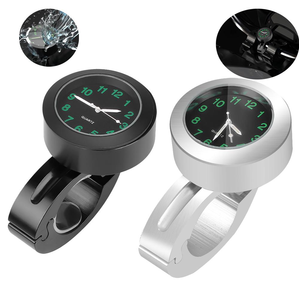 Universal Motorcycle Handlebar Watch Bike Waterproof Hand Grip Bar Mount Dial Clock For Scooter Bicycle Motor Atv чёрный