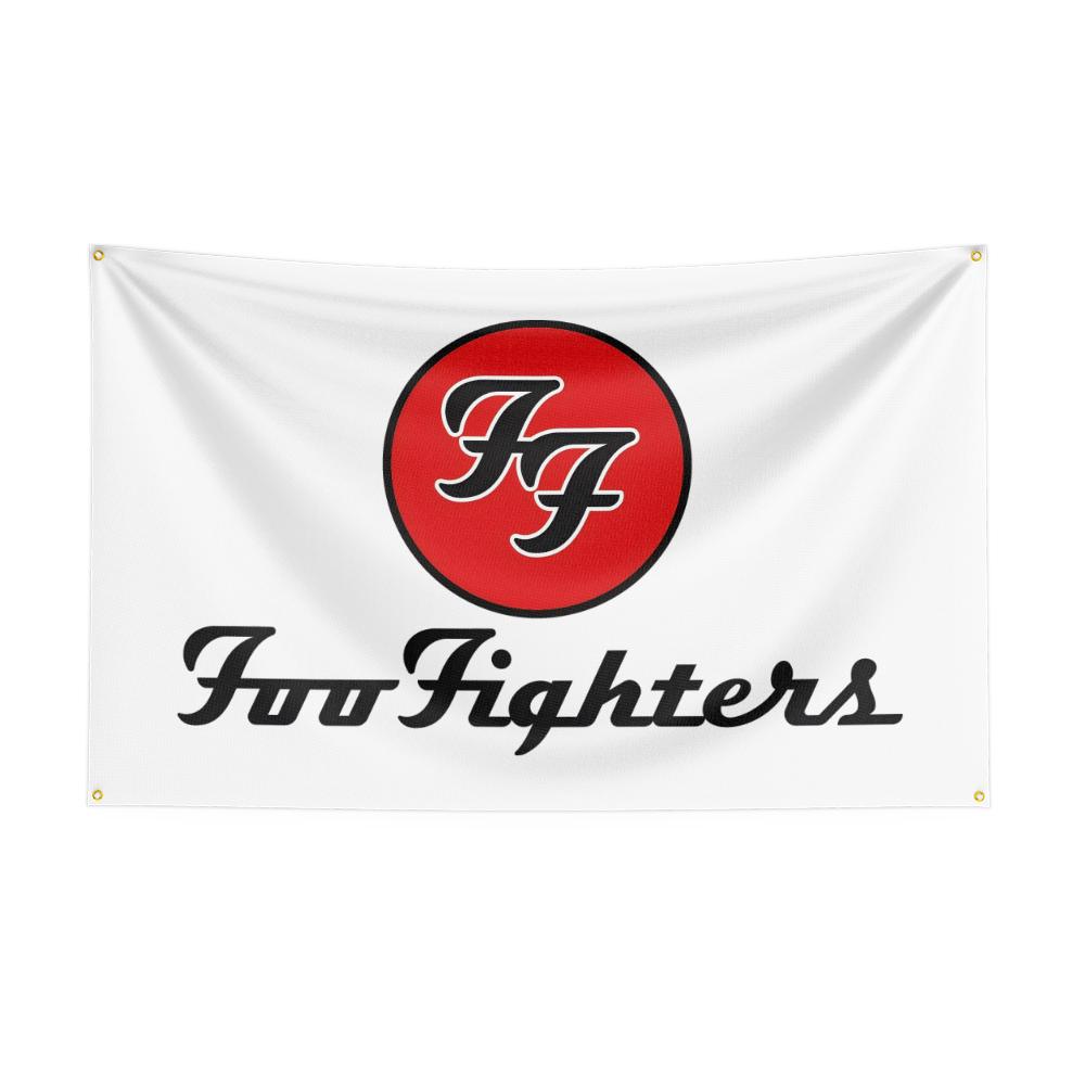 F-Foo F-Fighters Flag Rock Music Band Banner HD Printing Tapestry Exhibition, Music Band Fans, Garage Decor