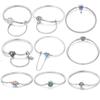925 Sterling Silver 17-20CM Original Bracelets Heart Moon Sun Clasp Bead Charm Bracelet Fit DIY Charms Beads for Women Jewelrys