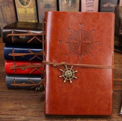 Retro Notebook Travel Journal Leather Soft Cover with Replaceable Cowhide Inner Pages Notebook and Notebooks A7
