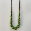 Big Vintage Ceramic Beaded Necklace For Women Handmade Long Adjustable Boho Ethnic Style Jewelry
