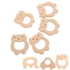 5Pcs Wooden Teether Toys Natural Beech Sturdy Durable Impact Resistance Smooth Safe Non Toxic Wood T