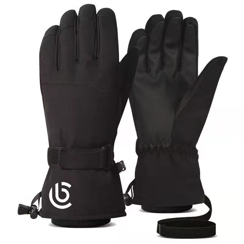 Ski Gloves Men's Winter Warm Touch Screen Cycling Sports Outdoor Windproof Thickened Fleece Waterproof Gloves